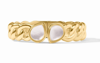 Dolce Hinge Bangle Iridescent Clear Crystal / Small