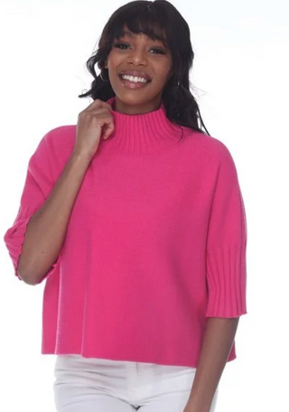 Fuchsia Mock Neck