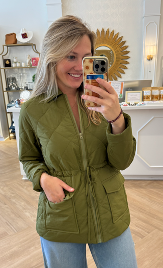 Green Quilted Jacket
