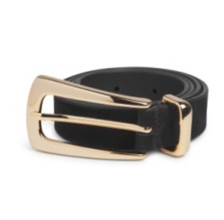 The Suede Statement Belt black/gold