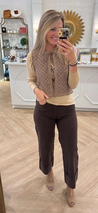 Quited Vest Plaid