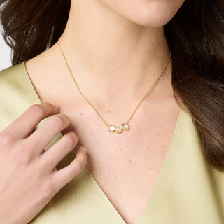 Kaleidoscope Delicate Necklace- Gold- Iridescent