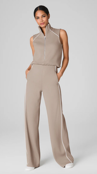 Spanx® Airessentials Pique Sleeveless Mockneck Jumpsuit