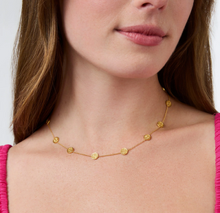 Valencia Delicate Station Necklace Gold
