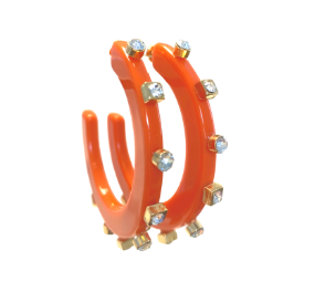 L-Orange  City Girl Jewel Hoop