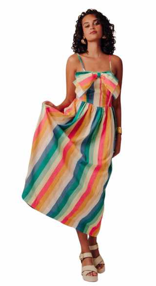 Dolcia Dress Multi Stripe