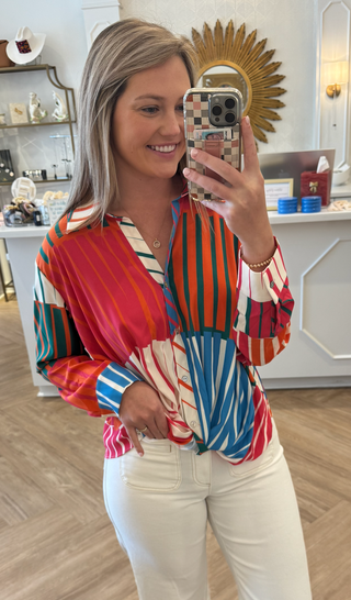 SOLE TOP  Multi Playful Stripes