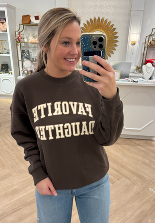 Coffee/gardenia Collegiate Sweatshirt